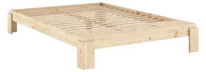 Łóżko dwuosobowe z litego drewna sosnowego ze stelażem 160x200 cm w naturalnym kolorze Layers – Karup Design