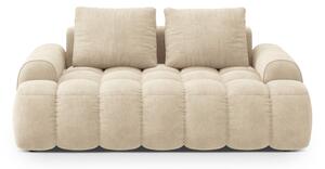 Beżowa aksamitna sofa 175 cm Linz – Cosmopolitan Design