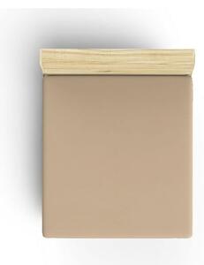 Beżowe bawełniane prześcieradło z gumką 140x200 cm – Mijolnir