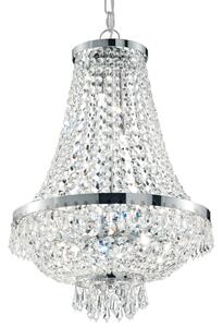 Włoski kryształowy żyrandol Ideal Lux 033532 Caesar 6xG9 38cm Chrom