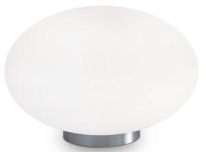 Lampa nocna stołowa szklane jajko na metalowej podstawie Ideal Lux 086804 Candy G9 18cm x 25cm