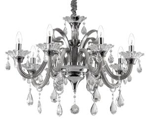 Włoski żyrandol lampa wisząca Ideal Lux 081557 Colossal 8xE14 78cm kryształy