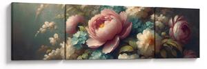 Obraz - Martwa natura z kwiatami - obraz (170x50 cm)