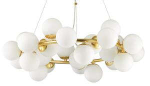 Włoska lampa wisząca w stylu designerskim Ideal Lux 208398 Dna 25xG9 70cm złoty biały