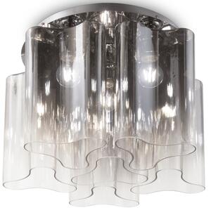 Szklana dymna włoska lampa sufitowa Ideal Lux 172828 Compo 6xE27 35cm x 56cm