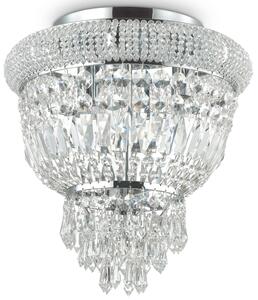Chromowany kryształowy żyrandol włoska lampa wisząca Ideal Lux 207162 Dubai 3xE14 32cm x 35cm
