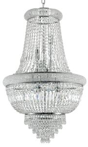 Włoski kryształowy żyrandol z chromowanymi elementami Ideal Lux 215969 Dubai 10xE14 52cm