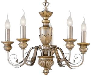 Klasyczny włoski żyrandol lampa wisząca Ideal Lux 020822 Firenze 5xE14 55cm x 105cm