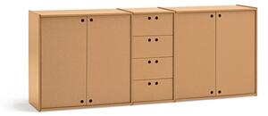 Komoda w naturalnym kolorze 197x80x40 cm Wally – Teulat
