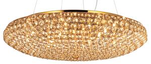Włoski kryształowy żyrandol ze złotymi elementami Ideal Lux 088020 King 12xG9 65cm