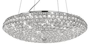 Włoski kryształowy żyrandol z chromowanymi elementami Ideal Lux 088013 King 12xG9 65cm