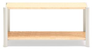 Kremowo-naturalny regał w dekorze dębu 126x59x43 cm Bona – Teulat