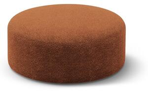Ceglasty puf z materiału bouclé Dia – Micadoni
