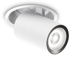 Biała lampa wpuszczana w sufit z mocnym reflektorem Ideal Lux 248172 Nova LED 30W 3000LM 3000K 38stopni
