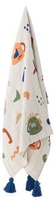 Kremowy koc dziecięcy z bawełny z recyklingu 130x160 cm Sylvie – Bloomingville Mini