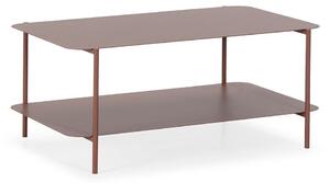 Metalowy stolik w kolorze terakoty 58x90 cm Beatrix – MOME
