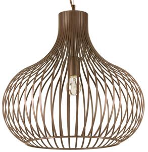 Brązowa lampa wisząca z metalowym kloszem w kształcie cebulki Ideal Lux 205304 Onion E27 47cm x 259cm