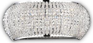 Chromowana lampa ścienna kinkiet glamour z kryształkami Ideal Lux 082264 Pasha 3xG9