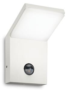 Biała zewnętrzna lampa ścienna kinkiet na elewację Ideal Lux 209852 Style 9,5W 1150LM 4000K IP54 czujnik ruchu zmierzchu