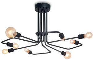 Włoska designerska czarna lampa sufitowa Ideal Lux 242378 Triumph 8xE27 92cm x 41cm