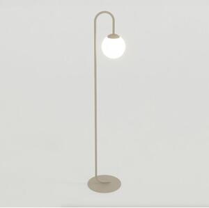 Lampa stojąca podłogowa nowoczesna beżowa biała kula stick 1xE14 10W FLOR Emibig