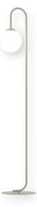 Lampa stojąca podłogowa nowoczesna beżowa biała kula stick 1xE14 10W FLOR Emibig