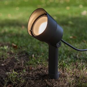 LUTEC Reflektor z grotem ziemnym LED EXPLORER, ciemnoszary, Ø 9 cm, IP54 EXPLORER, aluminiowy / szary / cynkowy, aluminium, nowoczesny