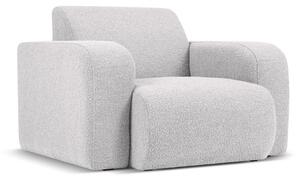 Jasnoszary fotel z materiału bouclé Molino – Micadoni Home