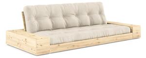 Szarobeżowa lniana rozkładana sofa 244 cm Base – Karup Design