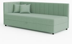 Tapczan łóżko 1-osobowe z pojemnikiem do salonu Sofaro Plus 120x200 Miętowy