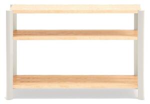 Kremowo-naturalny regał w dekorze dębu 126x84x43 cm Bona – Teulat