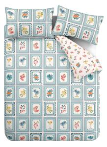 Niebieska pościel dwuosobowa 230x220 cm Riviera Tiles – Catherine Lansfield