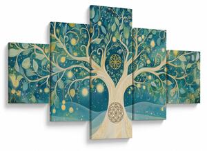Obraz – Magiczne drzewo ze spiralami (125x70 cm)