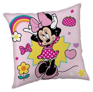Polarowa poduszka dziecięca 40x40 cm Minnie "Smile" – Jerry Fabrics
