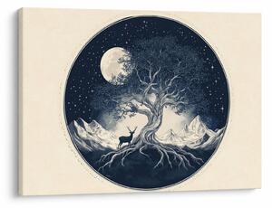 Obraz – Magiczne drzewo z jeleniem I. (70x50 cm)