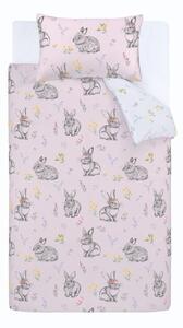 Różowa pościel dziecięca jednoosobowa 135x200 cm Bunny Tails Ditsy Flowers – Catherine Lansfield