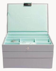 Szkatułka na biżuterię Classic Dove Grey & Mint, 3 elem