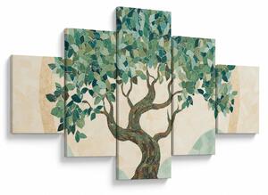 Obraz – Elegancka mozaika z drzewem (125x70 cm)