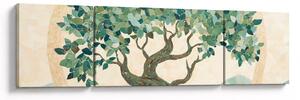 Obraz – Elegancka mozaika z drzewem (170x50 cm)