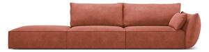 Czerwony szezlong (prawostronny) Vanda – Mazzini Sofas