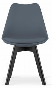 Ciemnoszare krzesło BALI MARK z czarnymi nogami