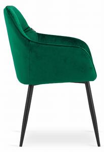Krzesło aksamitne zielone FORIO