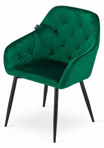 Krzesło aksamitne zielone FORIO