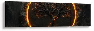 Obraz – Drzewo życia w lawie II. (170x50 cm)