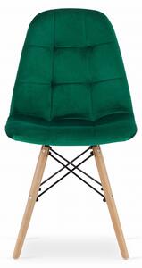 Zielone aksamitne krzesło DUMO