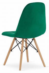 Zielone aksamitne krzesło DUMO