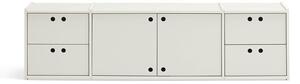 Kremowa szafka pod TV 157x42x40 cm Wally – Teulat