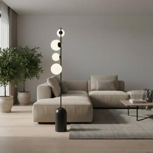 Lampa stojąca podłogowa nowoczesna czarna kule 4xG9 8W ETNO Emibig