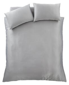 Szara satynowa pościel dwuosobowa 230x220 cm Silky Soft – Catherine Lansfield