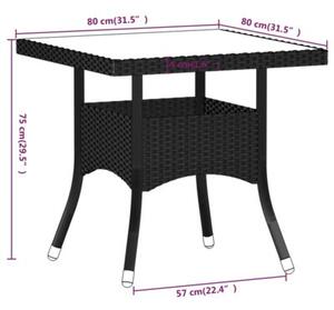 Zestaw Mebli Ogrodowych Komplet Wypoczynkowy Z Poduszkami 5-Częściowy Czarny Rattan Na Taras Balkon Ogród
